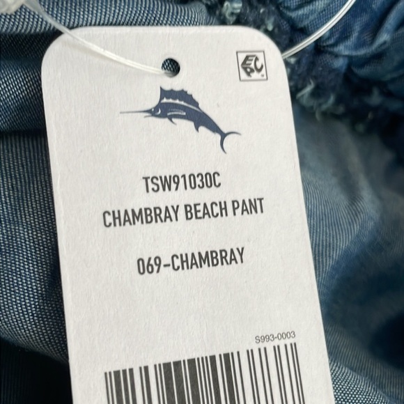 Tommy Bahama Chambray Wrap-Front Beach Pants Size Small NEW - Picture 8 of 8